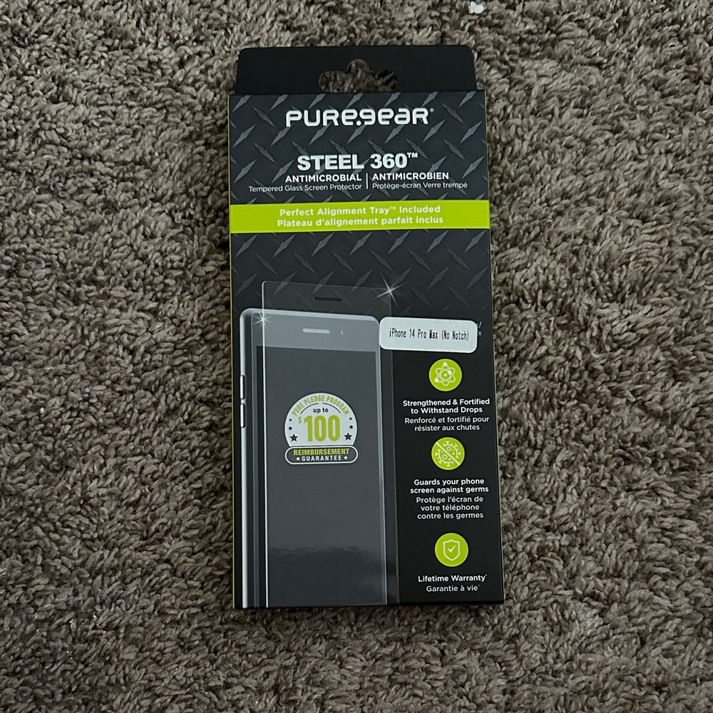 Steel 360° Tempered Glass Screen Protector - Black